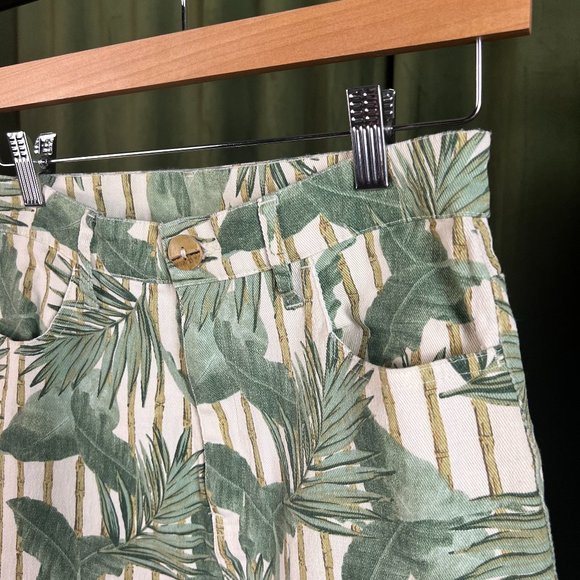 Show Me Your Mumu Cropped Hawn Trouser Bamboo Palm Pattern Size 29 - Picture 3 of 6